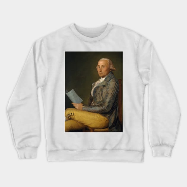 Sebastian Martinez y Perez (1747–1800) by Francisco Goya Crewneck Sweatshirt by Classic Art Stall